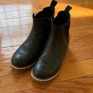 Chaco Black Leather Ankle Boots